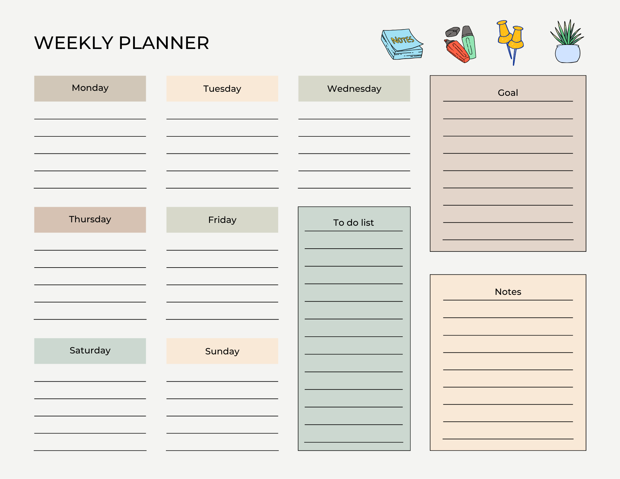 Weekly Planner Printable